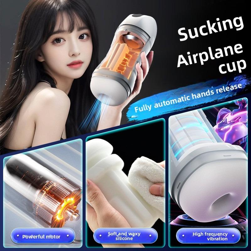 Automatischer Masturbator für Männer – Saug- & Vibrations-Blowjob-Maschine mit realistischer Masturbations-Cup (Erwachsenen-Sexspielzeug für Männer)