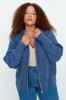 Dámská móda Stylový Cardigan Plus Size Růžový pletený svetr s kapucí na zip