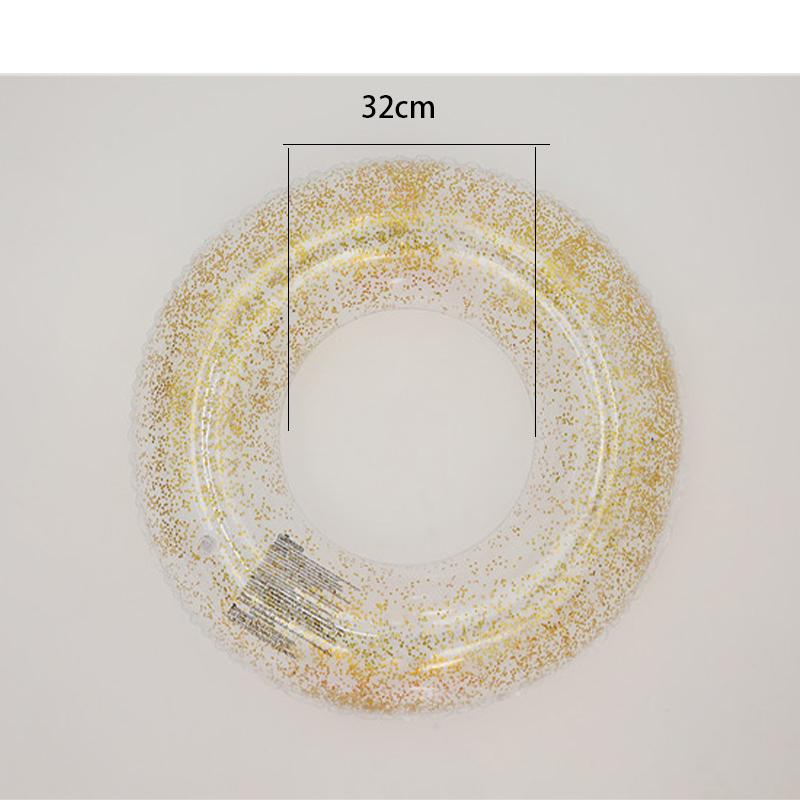 

Плавання Діти Дорослий Кільце Новий Яскравий Блискітки Блискітки Надувна Водна Іграшка 32 cm золотий