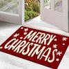 Christmas Minimalist "Merry Christmas" Carpet Home Decor, For Entrance Doors, Bathrooms, Soft, Non-Slip, Water-Absorbent