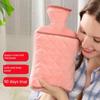 Thickened Explosion-Proof Plush Hot Water Bottle for Filling with Water, Warm Water Bag for Warming the Abdomen, Suitable for Women, Home Use, Hot