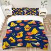 3Pcs Yellow Characters Battle Bedding Set Quilt Cover Pillowcase Home Christmas Xmas Halloween Gift 1 Duvet Cover 2 Pillowcase M929488