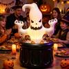 Halloween Party Decor Inflatable Ghost Ice Bucket, Drink Tub, White Snack Holder Beverage Cooler for Decor, Outdoor Picnic Storage Themed