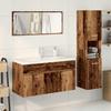 4 Piece Bathroom Furniture Set Rustic Wood Look Particleboard