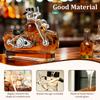 Szklana butelka na whisky Mustang 300 ml ze szkła borokrzemowego Butelka silnika motocyklowego Butelka na whisky z dwoma silnikami w kształcie litery V Akcesoria barowe