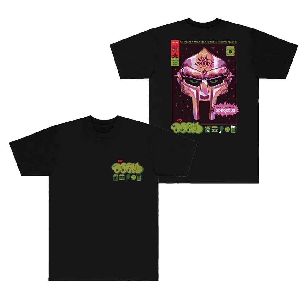 MF Doom Beef Rapp TShirts Mm Food Album Logo Tee Unisex Fashion HipHop Streetwear Short Sleeve Top S