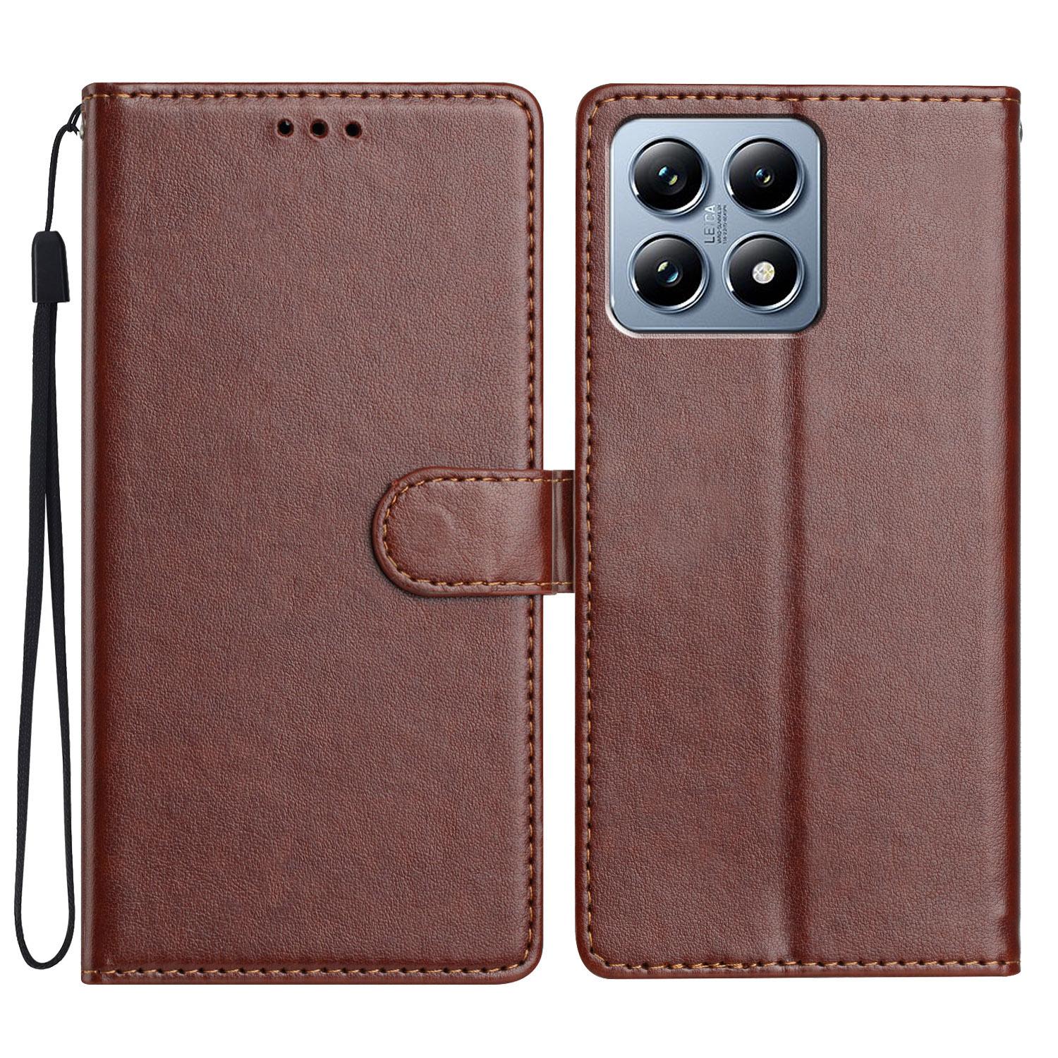 

For Xiaomi 15T Pro Leather Case Wallet Stand Phone Cover with Handy Strap F