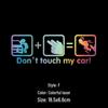 Reflective Cartoon "Don't Touch My Car" Decorative Stickers for Car Body and Glass.