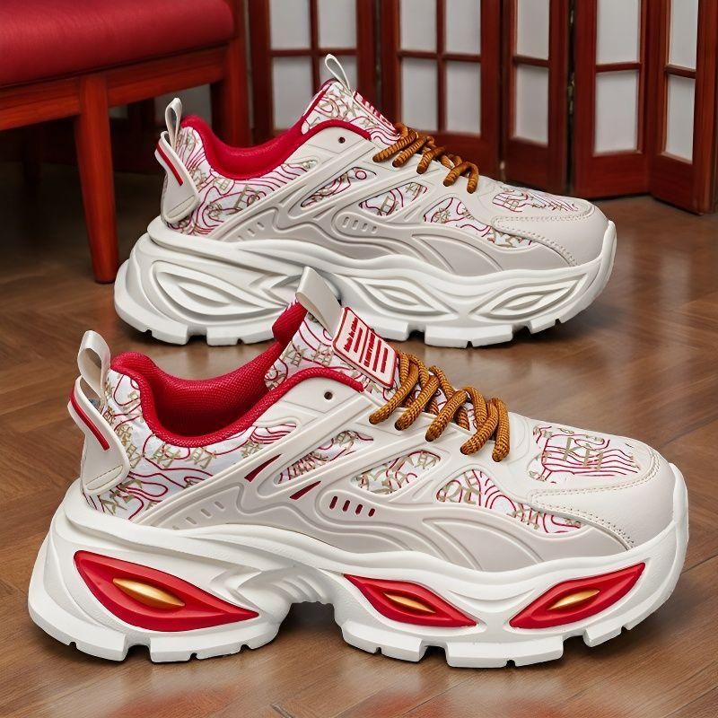 Chunky Sneakers Mens Original Designer Sports Shoes Fashion Casual Leather Fabric Breathable Sports Running Vulcanized Shoes