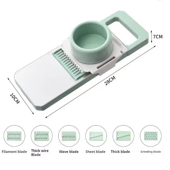 Manual Vegetable Slicer With Container Multifunctional Kitchen Cutter Food Choppers Stainless Steel Shredder Grater