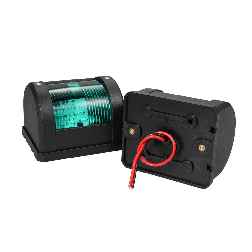2pcs Navigation Signal Light 12V Signal Lamp LED Navigation Warning Light for Marine Boat Red and Green Light