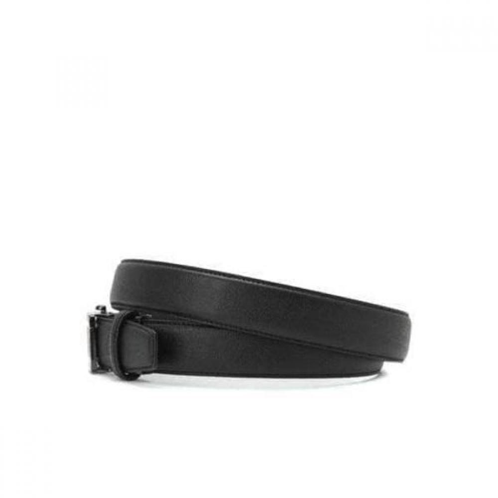 Daks Automatic Belt Black Check Pattern Embossed Matte Buckle Cowhide Dbbe6f089k
