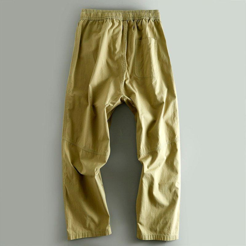 Foreign Trade Export Big Brand Overplus Order Men's Clearance Men's Casual Trousers Loose Drape Spring and Autumn Elastic Waist Men's Pants