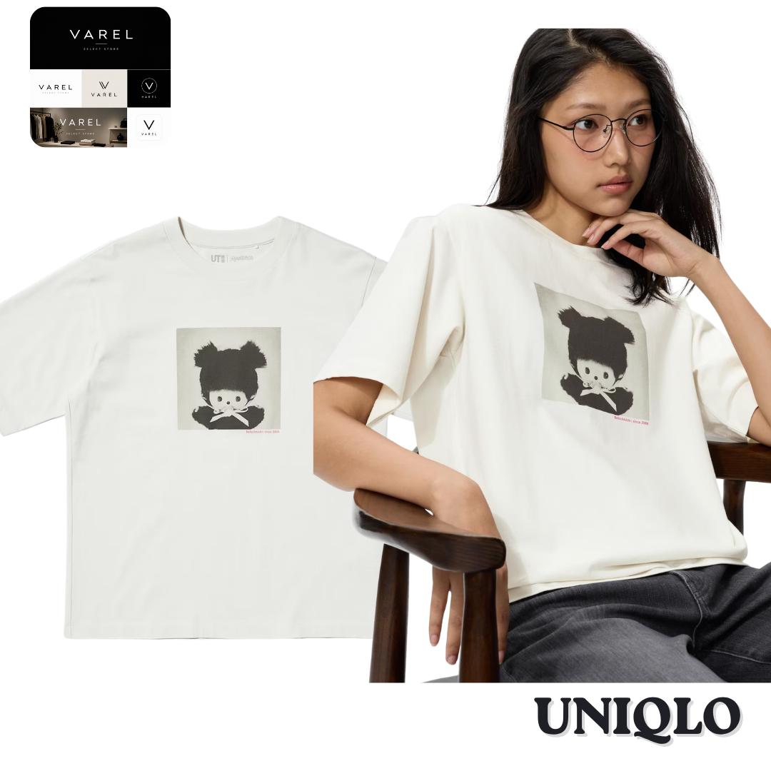 UNIQLO 488927 Monchhichi UT Relax Fit T-Shirt NATURAL Women Japan Limited Tee XL