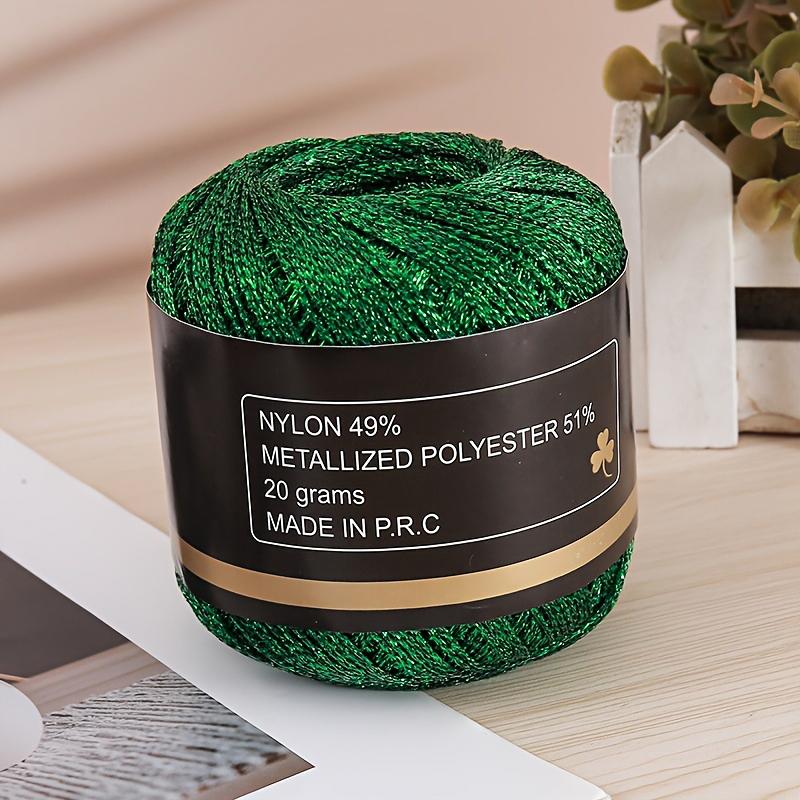 120m PET Vielseitiges Gold Silber Flexibles Metallicgarn Funkelnd Handgewebt Glänzend 2mm Langlebig Glänzendes Garn Handwerksqualität