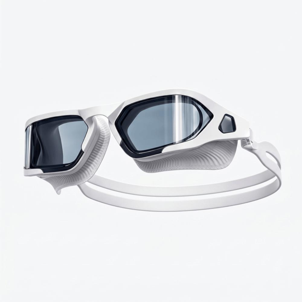 Shatter-resistant Anti-Fog Goggles HD Wide View Clear Vision Goggles Swimming Goggles  Pool Vision белый