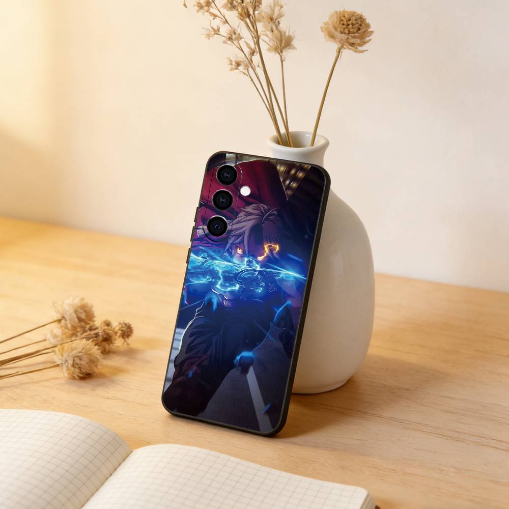 

Fullmetal Alchemist Edward Elric Phone Case Black Silicone Soft For Samsung Galaxy A73,A72,A71,A70,A53,A52,A51 Samsung a21