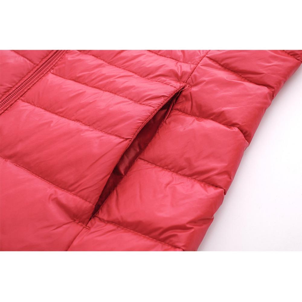 Women's Lightweight Hooded Down Jacket - Mid-Length Slim Fit Lightweight Fall/Winter Lightweight Plus Size Coat