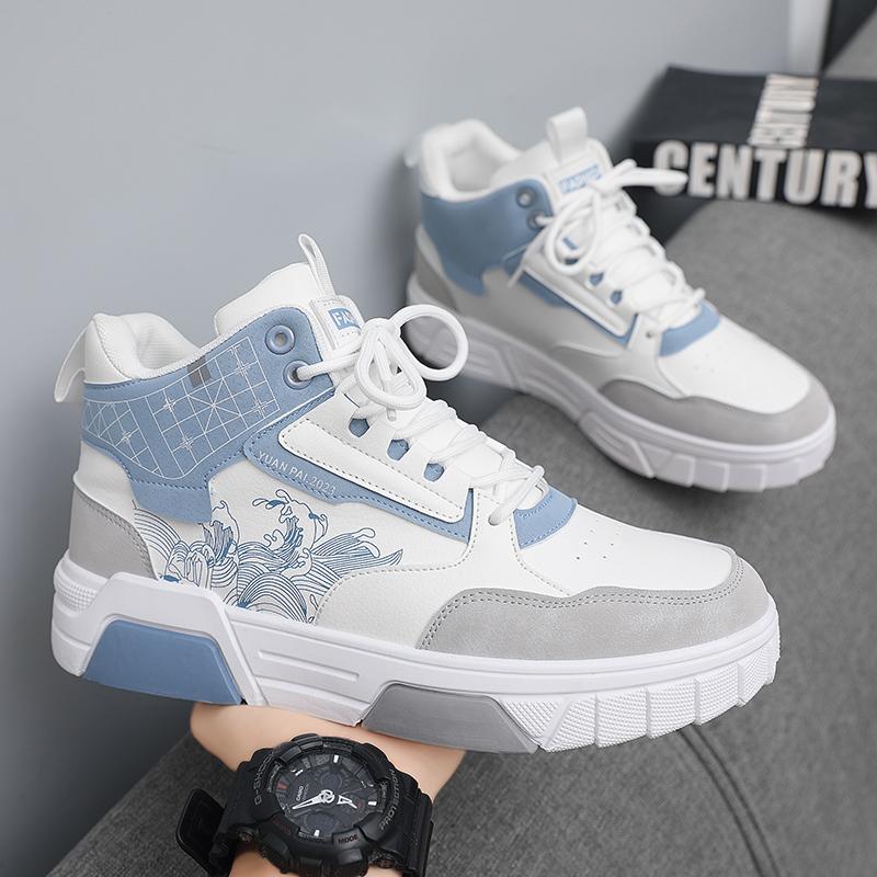 2024 Мужская обувь Повседневные кроссовки Кожаные мокасины Скейтборд Модная платформа — фото 3