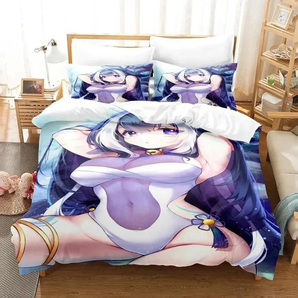 New 3D Print Anime Kawai Young Girls Shylily Beding Set Bedrom Soft Modern Bedspreads Comefortable Soft Duvet Cover Quilt Pilowcase