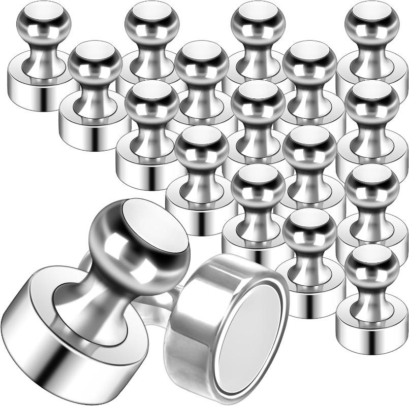 50/2PCS Mini Metal Magnetic Pins Strong Magnets Pushpins Thumbtacks Hooks for Home Fridge Office School Whiteboard Storage Tools