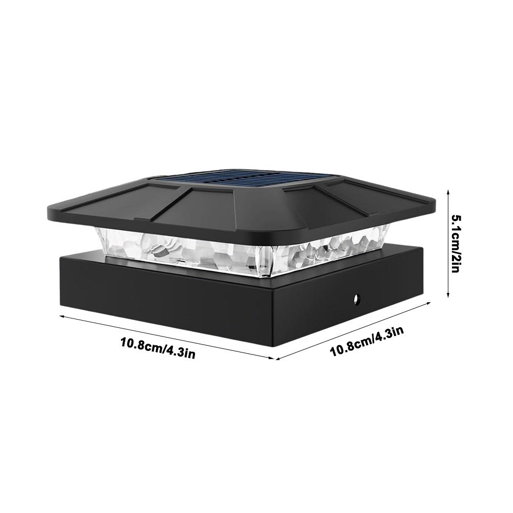 Solar Fench Post Cap Lights 3 Modes Lighting Deck Fence Post Lights Fit 4x4 Wood Vinyl Posts For Patio Porch Decorate