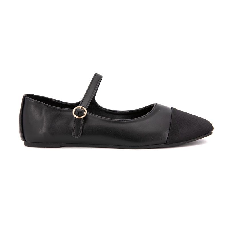 Two-material Strap Ballerinas Kinda Woman BURTON OF LONDON