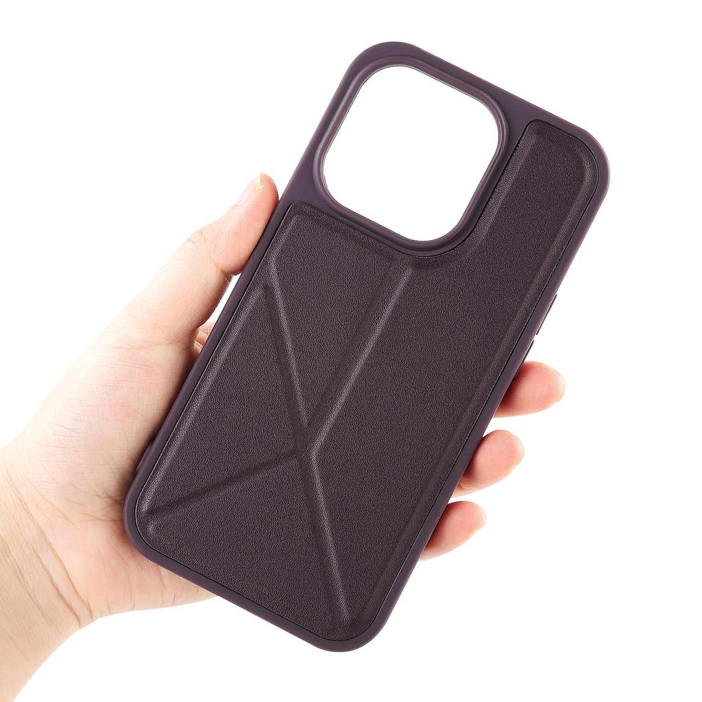 Universelle Schutzhülle & Ständer aus Leder für Apple iPhone