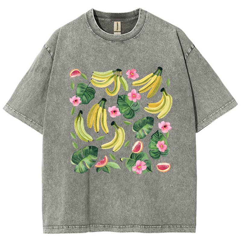 Short Sleeved T-shirts For Men And Women Heavy Cotton Loose Retro Old Washed Design Sense Clothes Ins Oversized T Shirt