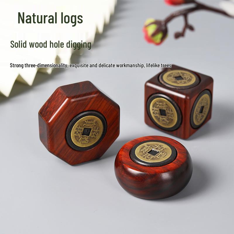 Satin Sandelholz Glücksperlen Schlüsselanhänger: Geld-bringender Anhänger für Tasche und Auto