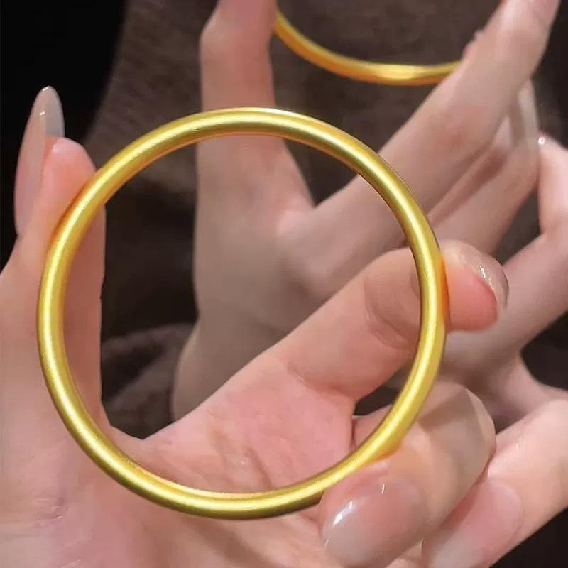 

Позолоченный браслет-манжета Наследие : Женский свадебный браслет из имитированного цельного золота 3mm Thickness (58mm Inner Diameter)