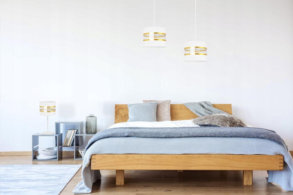 Night Table Lamp, Elegant Gold Lampshade, 20 Cm