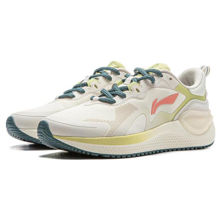 New LiNing Cushioning Breathable Low Top Running Shoes Women's Pearl White ARST072-5