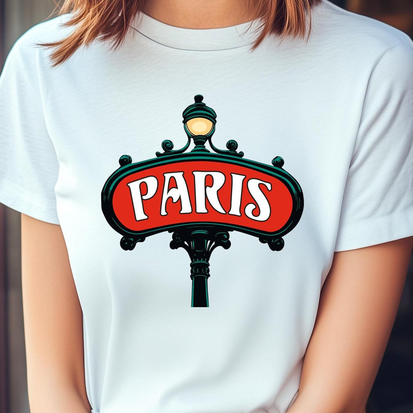 Paris Metro t-shirt, Metro Street sign illustration, Paris Shirt, Iconic Paris Metro, unisex tee 2XL