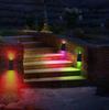 Solar Wall Light Outdoor Up Down Lighting Colorful LED Garden Decor Lamp