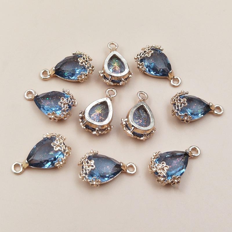 10PCS DIY Necklace Bracelet Earrings Alloy Jewelry Accessories Baroque Crystal Pendant Accessories Charm for DIY Jewelry Making