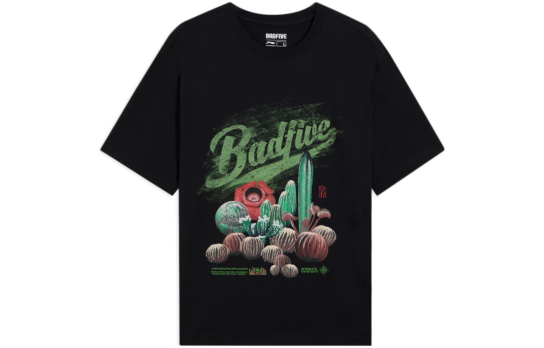 Li Ning Badfive T Shirt Men s Black AHSS731-2 S