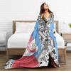 Konata izumi L-Lucky S-Star Plush Blanket Child  Flannel Throw Blanket For Outdoor Super Warm Design Quality Bedspread Gift