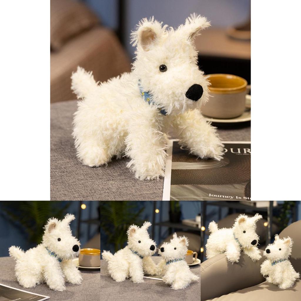 Charming Lifesize West Highland Terrier Plush Dog Doll Soft Comfort Toy For Children