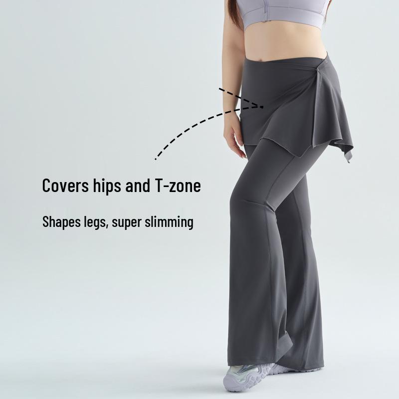 Women's Plus Size 2025 Micro Flare Yoga Pants with Butt Flap