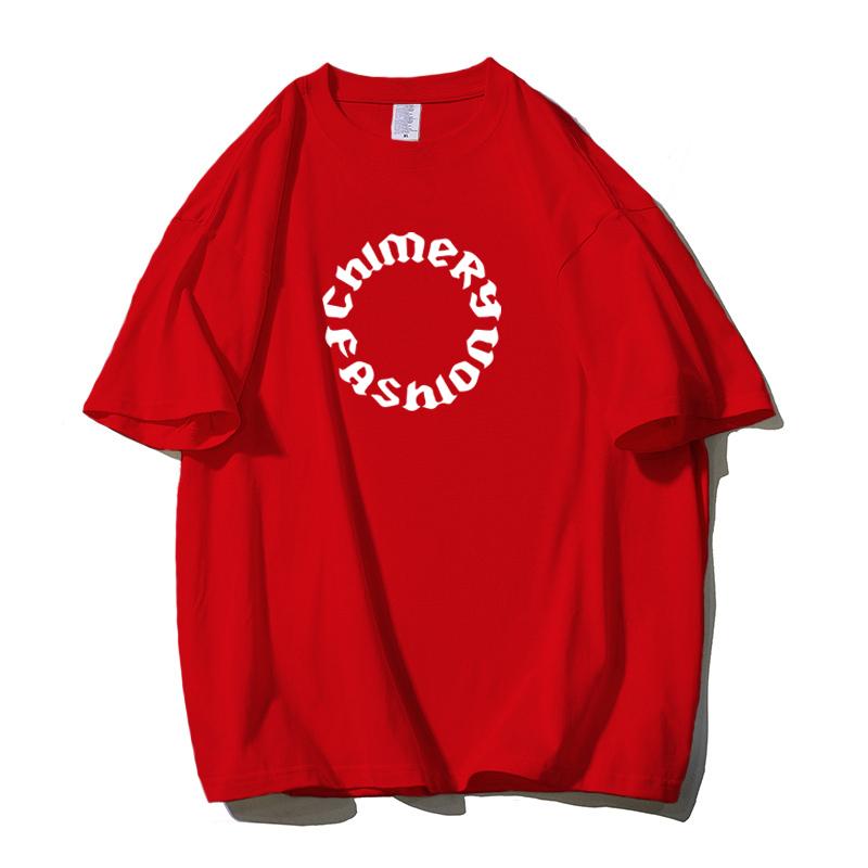 Shellsuning Vintage trička s potiskem dopisu pro ženy Nadměrná ležérní trička s kulatým výstřihem a krátkým rukávem Měkké základní tričko 100% bavlna Oblečení pro páry Korejský gotický top