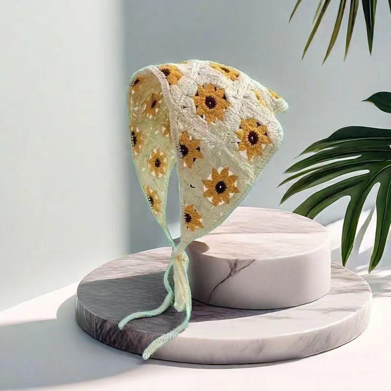 

Весенне-осенняя повязка на голову, треугольный шарф, девичий головной убор, сладкий дофамин