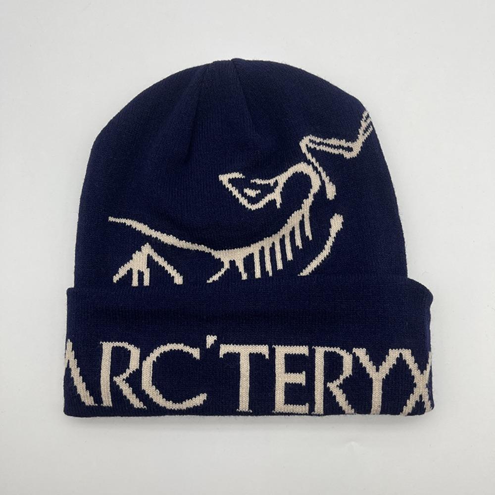 Beanie Thread Knitted Hat Word Bird Warm Woolen Cap Unisex Hip-hop Style Hat  In Autumn Winter