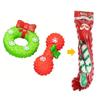 New Christmas Socks Pet Toy Set Decorative Gift Santa Claus Deer Cat Dog Fun Sound Toys Interactive Ball Stick Puppy Plaything