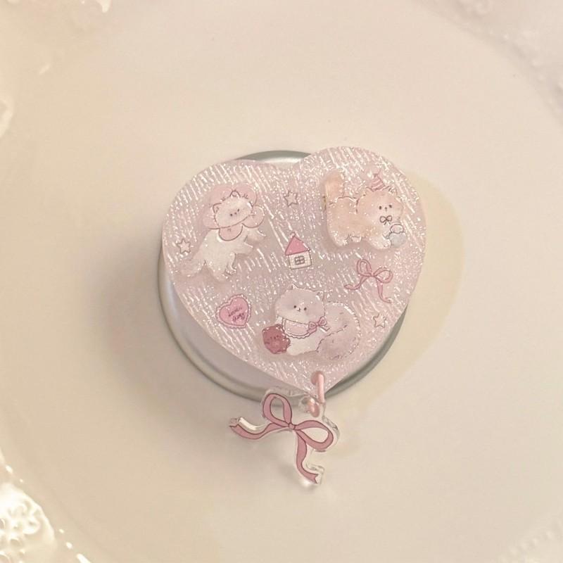 

3D Liusha Relief Apple 17pm Phone Case IPhone 16 Cat Magnetic Bracket 13 Anti Drop 15 Suitable 17 Single Bracket