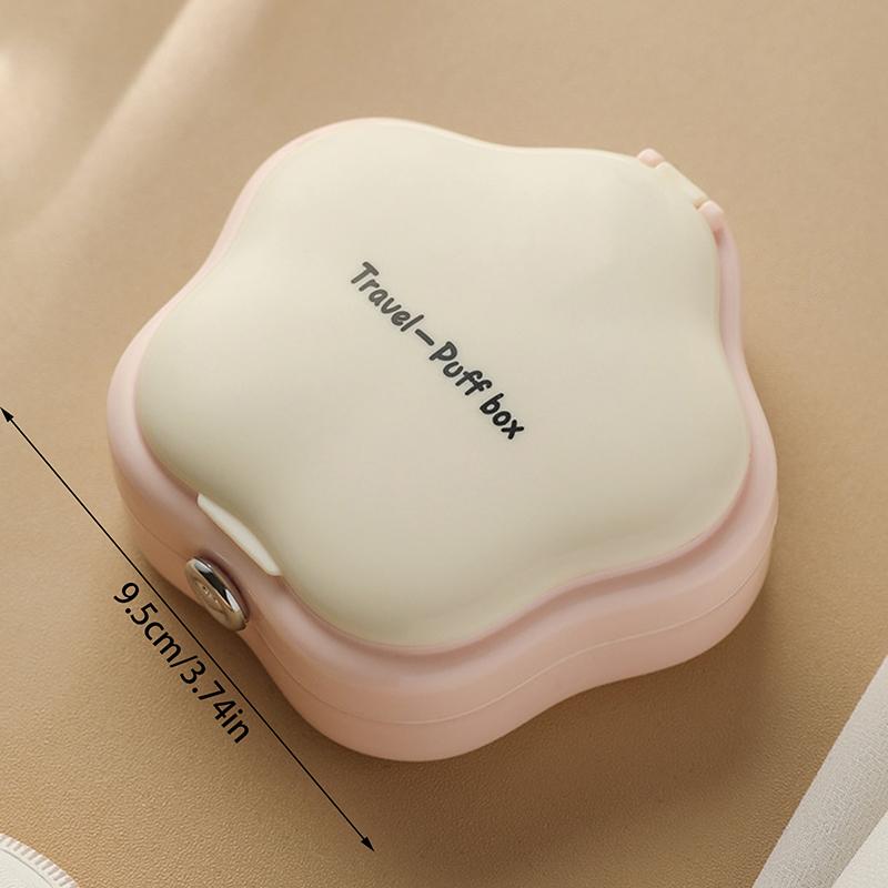 Double-Layer Folding Powder Puff Boxes Breathable Moisture-Proof Enlarged And Thickened Air Cushion Puff Storage Box Makeup Case