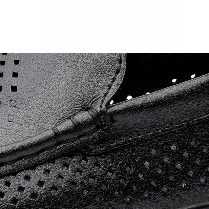 Men's Leather Shoes Slip On Casual Shoes Outdoor Moccasins Summer Loafers Driving Shoes