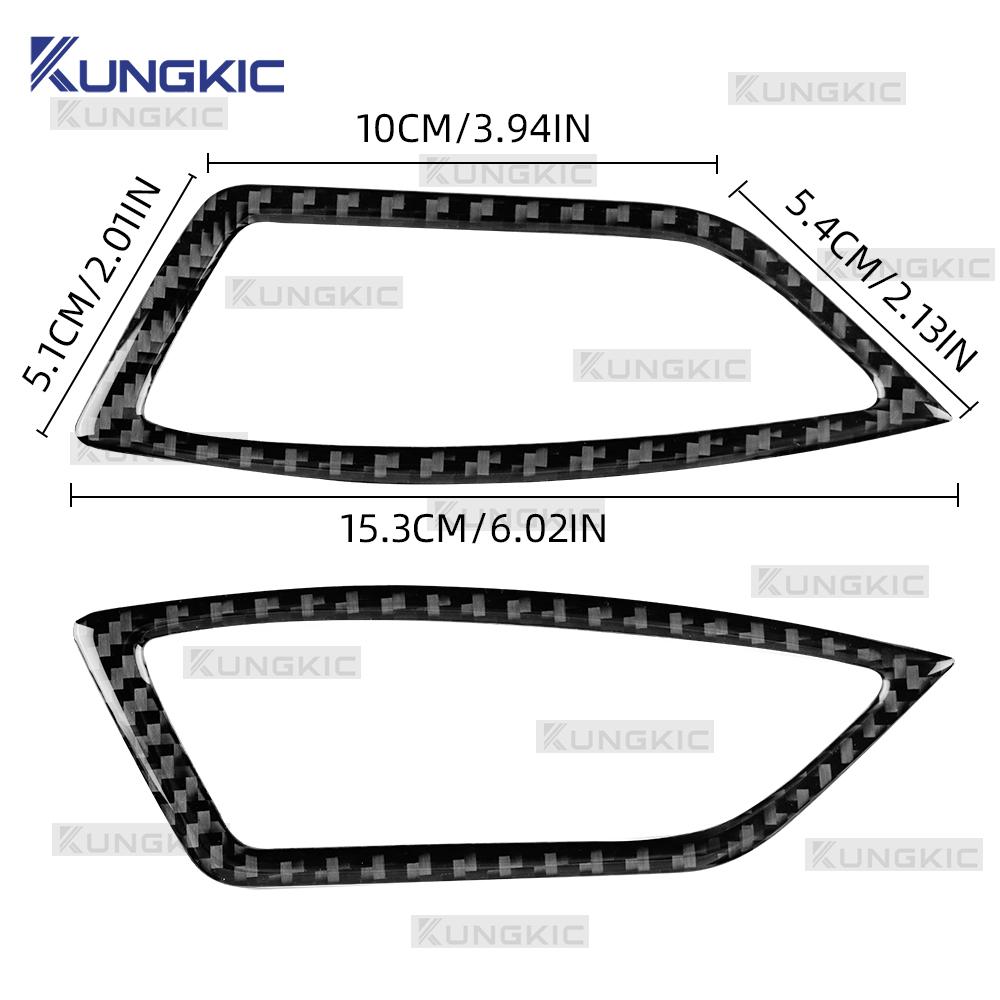 For Subaru Forester 2019 2020 2021 2022 2023 2024 Real Soft Carbon Fiber Sticker LHD RHD Car Air Outlet Frame Side of Dashboard