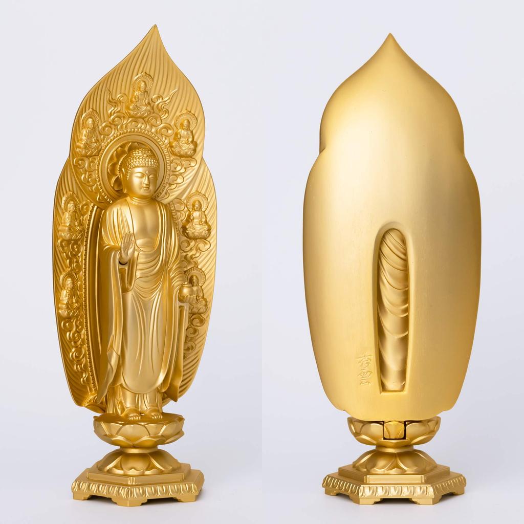 Buddha Statue Yakushi Nyorai 17cm Makita Shuun Original Takaoka Copperware (gold Plated/24k Gold) Sculptor Model "Tendai, Shingon, Rinzai"