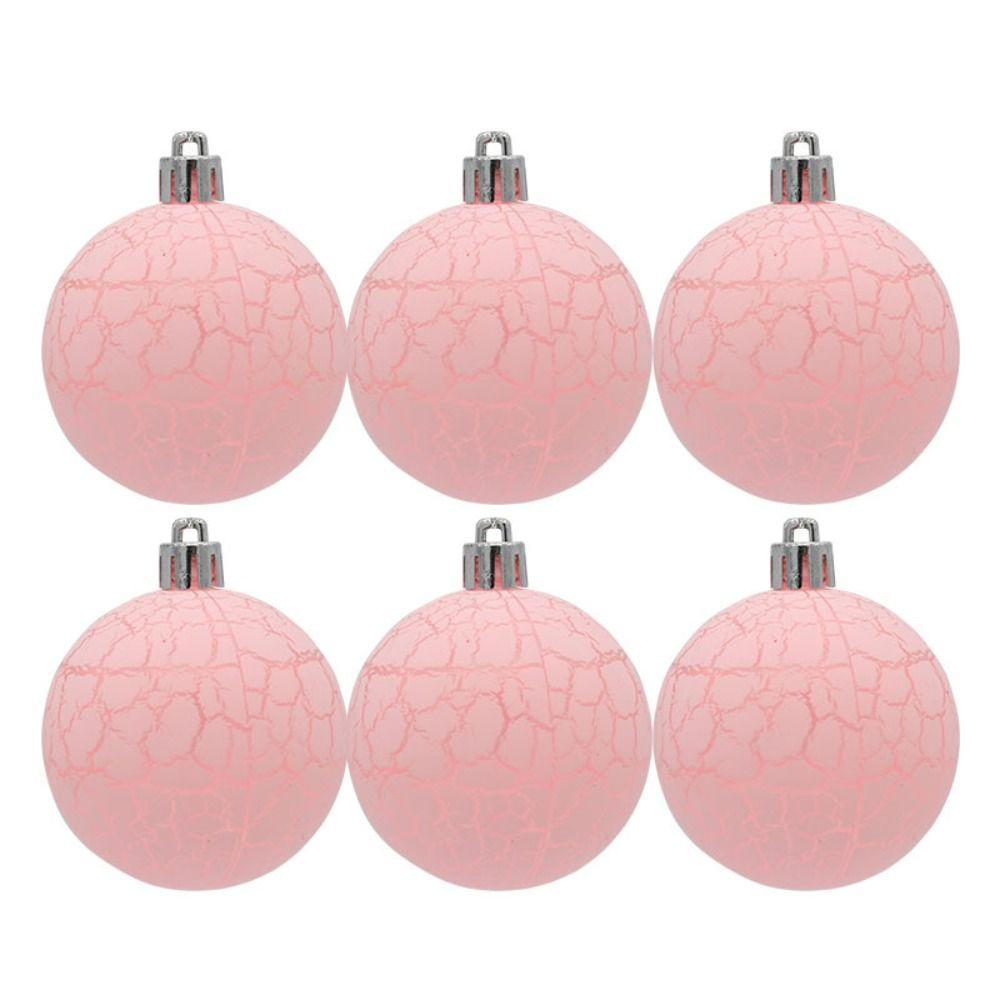 6Pcs Decoration Christmas Tree Pendant Crack Xmas Tree Hanging  Holiday Party